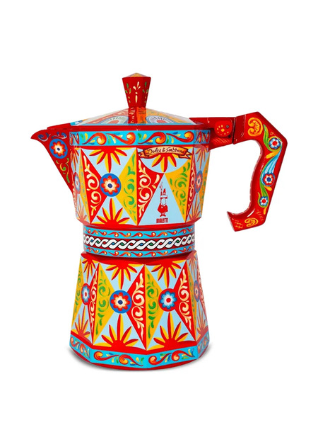  Dolce & Gabbana Casa X Bialetti Cafetière Chariot Sicilien Moka Express Pour 50 Tasses - Orange 