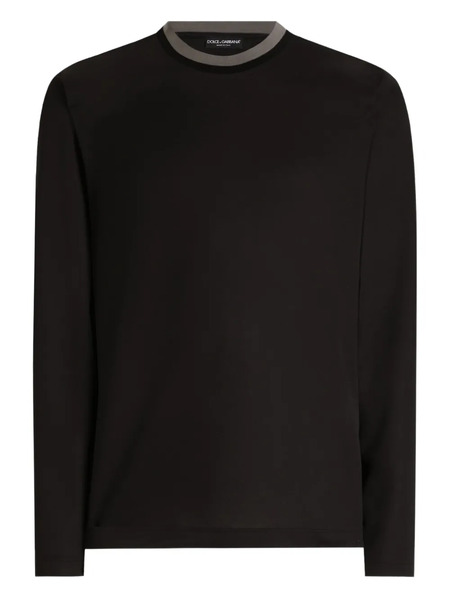  Dolce & Gabbana Chemise à Bords Contrastants - Noir 