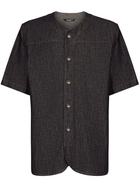  Dolce & Gabbana Chemise En Jean à Logo Brodé - Noir 