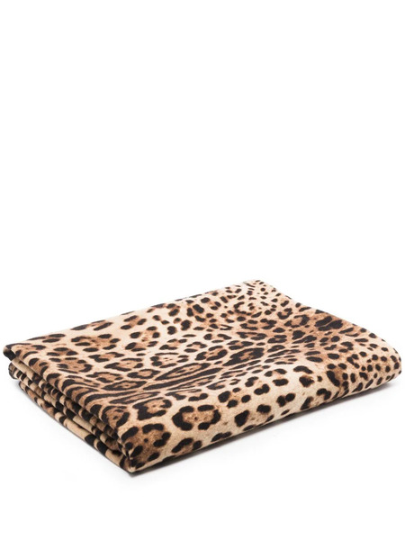 Dolce & Gabbana Couverture à Imprimé Léopard 140 Cm X 180 Cm - Marron 