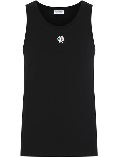  Dolce & Gabbana Débardeur En Coton Stretch - Noir 