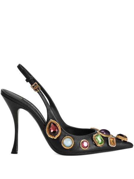  Dolce & Gabbana Escarpins 105 Mm à Bride Arrière - Noir 