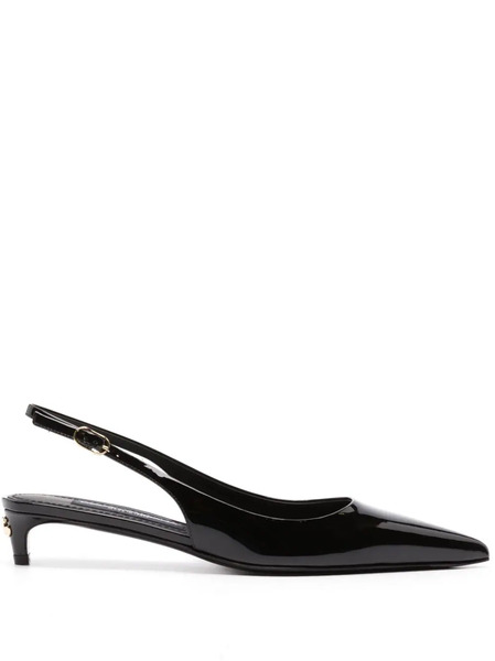  Dolce & Gabbana Escarpins Vernis à Bride Arrière - Noir 