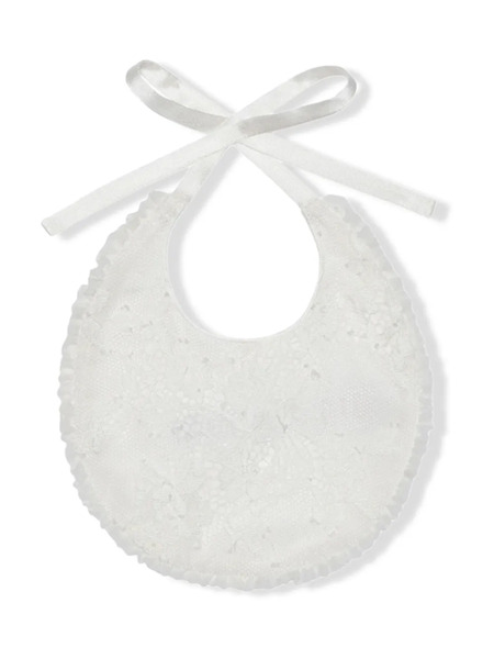  Dolce & Gabbana Kids Bavoir à Détail De Dentelle - Blanc 
