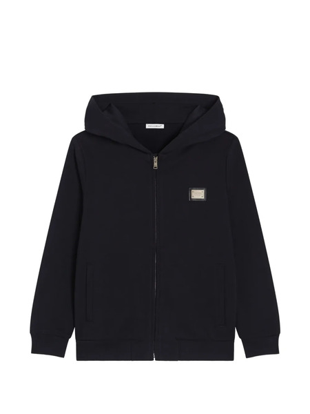  Dolce & Gabbana Kids Hoodie à Fermeture Zippée - Bleu 
