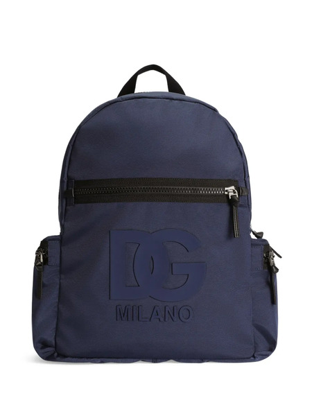  Dolce & Gabbana Kids Sac à Dos à Logo Embossé - Bleu 