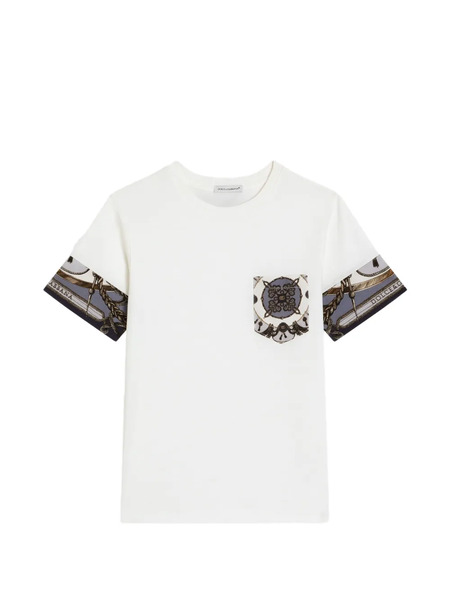  Dolce & Gabbana Kids T-shirt à Poche Poitrine - Blanc 