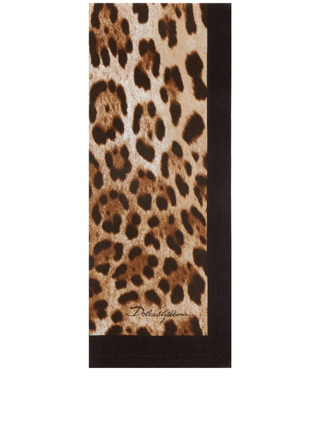  Dolce & Gabbana Lot De Deux Serviettes En Lin - Marron 