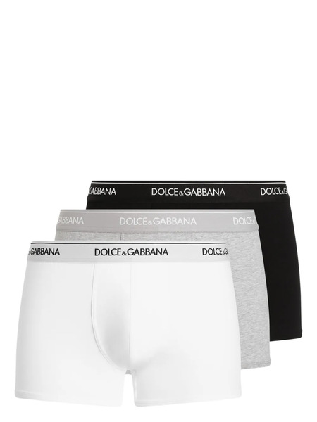  Dolce & Gabbana Lot De Trois Boxers En Jersey Stretch - Blanc 