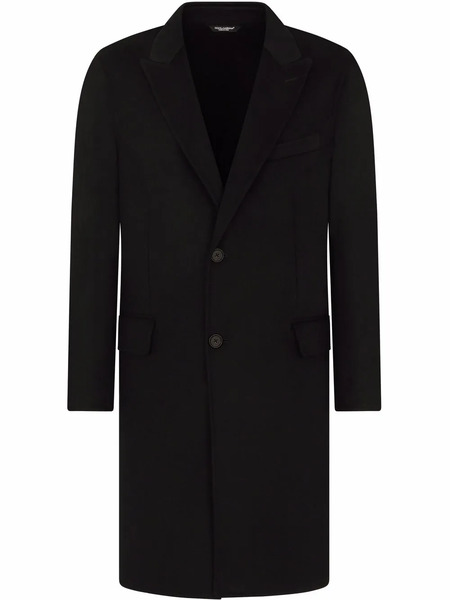  Dolce & Gabbana Manteau En Cachemire à Simple Boutonnage - Noir 