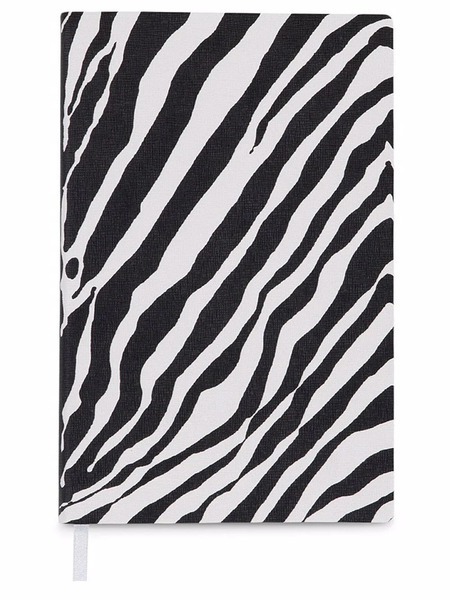  Dolce & Gabbana Petit Carnet En Cuir à Imprimé Zèbre - Noir 