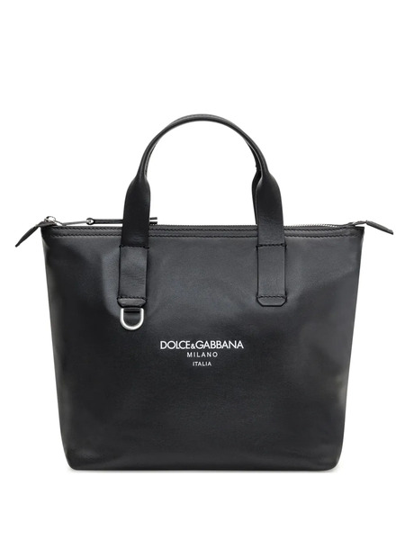  Dolce & Gabbana Petit Sac Cabas à Logo Imprimé - Noir 