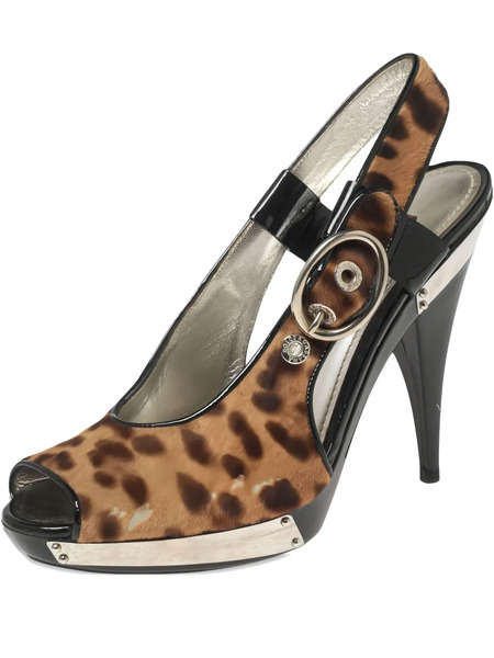  Dolce & Gabbana Pre-owned Sandales à Imprimé Léopard 130 Mm - Marron 
