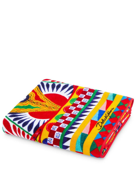 Dolce & Gabbana Serviette De Bain En Tissu éponge - Rouge 