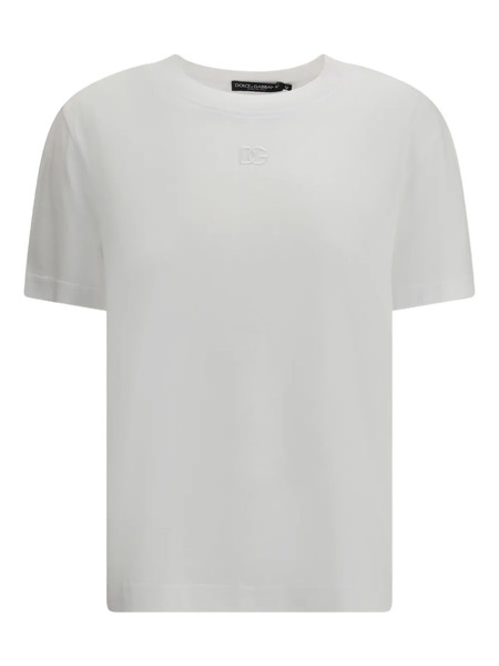  Dolce & Gabbana T-shirt à Logo Brodé - Blanc 