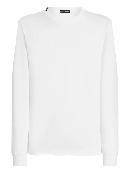  Dolce & Gabbana T-shirt En Coton à Manches Longues - Blanc 