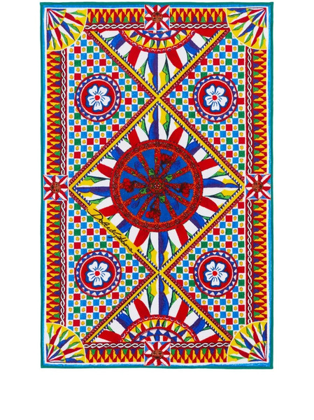  Dolce & Gabbana Tapis De Bain à Imprimé Graphique En Tissu éponge - Jaune 