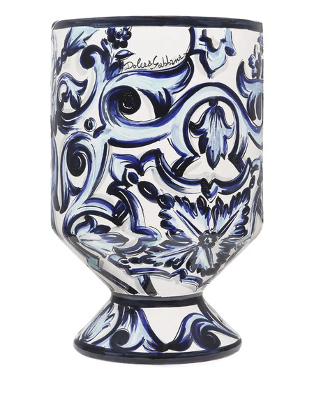  Dolce & Gabbana Vase Outdoor Médium (58 Cm X 37 Cm) - Bleu 