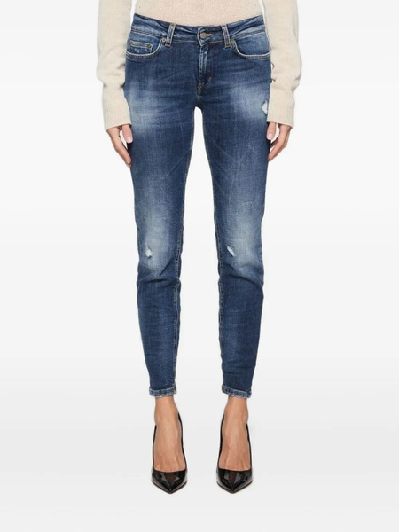  Dondup Jean Monroe à Effet Usé - Bleu 