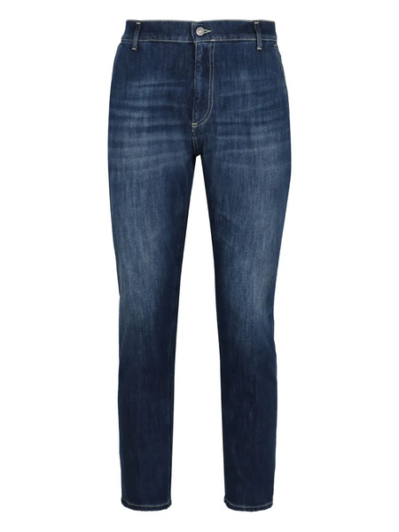  Dondup Jean Skinny à Surpiqûres Contrastantes - Bleu 