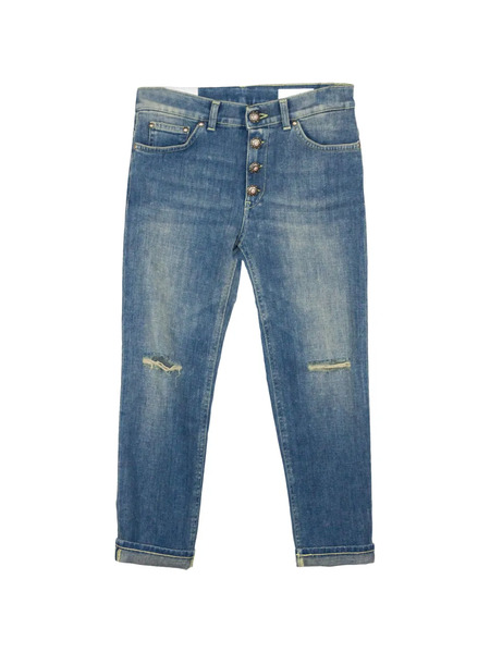  Dondup Kids Distressed Button-front Jeans - Bleu 