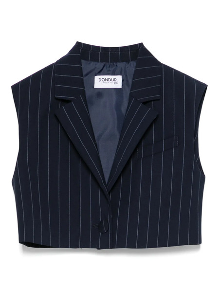  Dondup Kids Gilet à Rayures - Bleu 