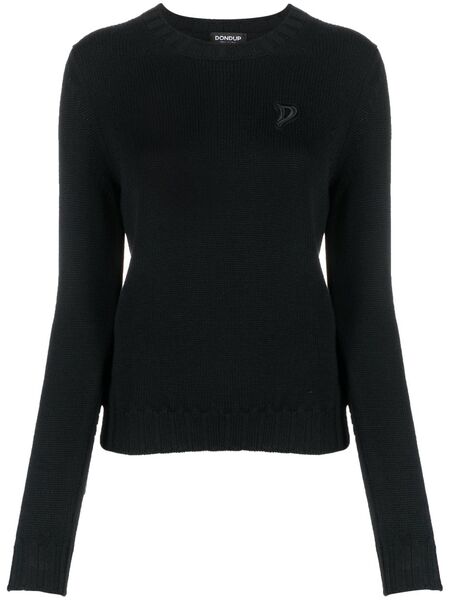  Dondup Pull à Patch Logo - Noir 