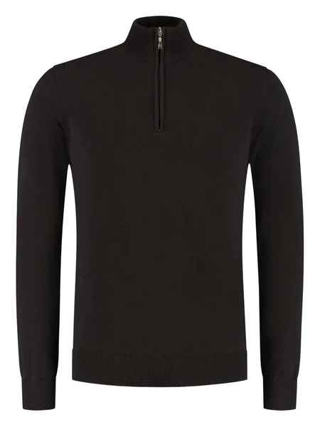  Doriani Pull à Col Zippé - Noir 