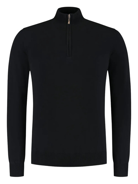  Doriani Pull à Col Zippé - Noir 