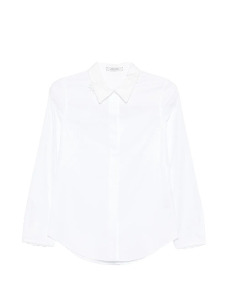  Dorothee Schumacher Chemise Powerful Ease à Col En Dentelle - Blanc 