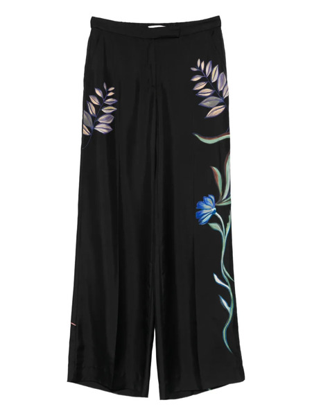 Dorothee Schumacher Pantalon Palazzo à Fleurs - Noir 