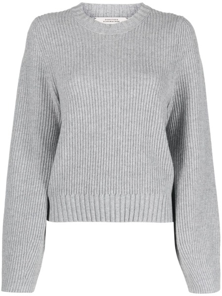  Dorothee Schumacher Sweat En Maille à Design Nervuré - Gris 