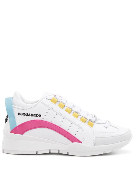  Dsquared2 Baskets En Cuir à Lacets - Blanc 