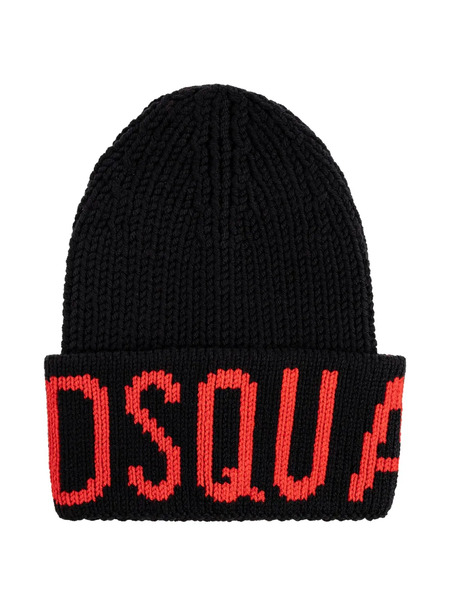  Dsquared2 Bonnet En Maille - Noir 
