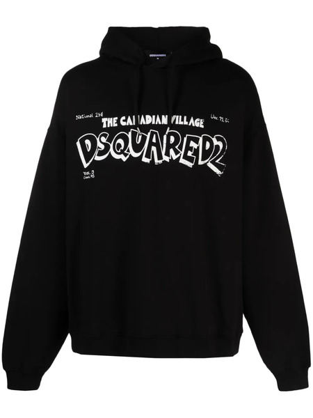  Dsquared2 Hoodie En Coton à Logo Imprimé - Noir 
