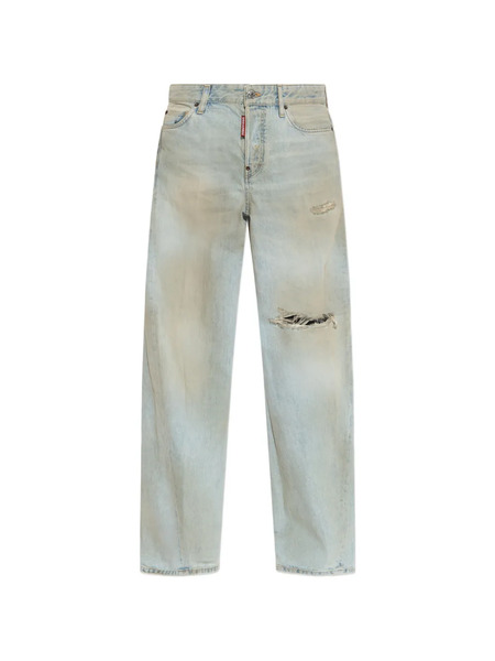  Dsquared2 Jean Ample à Effet Usé - Bleu 