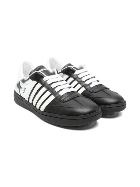  Dsquared2 Kids Baskets à Rayures - Gris 