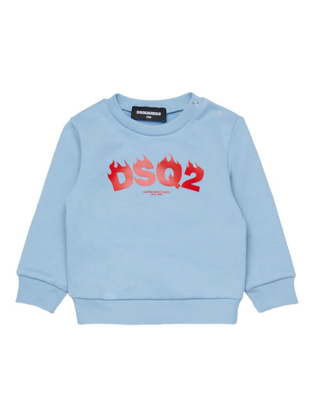  Dsquared2 Kids Pull à Col Rond - Bleu 
