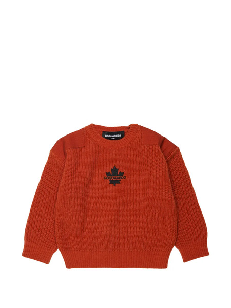  Dsquared2 Kids Pull à Logo Brodé - Orange 
