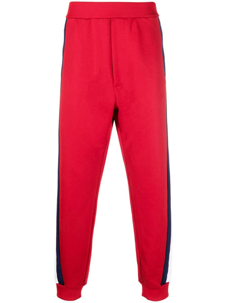  Dsquared2 Pantalon De Jogging Rayé En Coton Mélangé - Rouge 