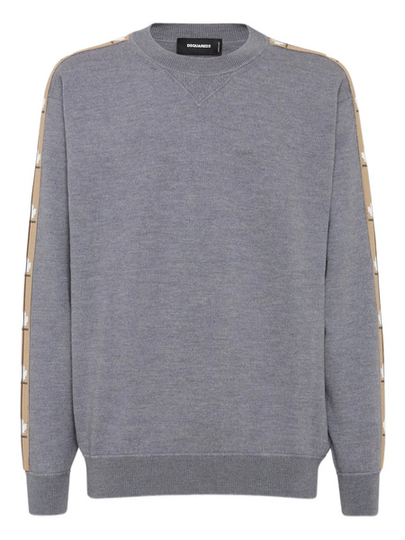  Dsquared2 Pull à Bande Logo - Gris 