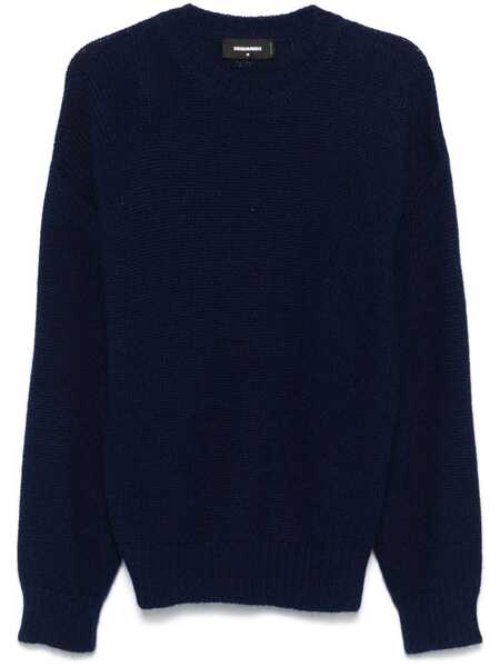  Dsquared2 Pull à Col Rond - Bleu 