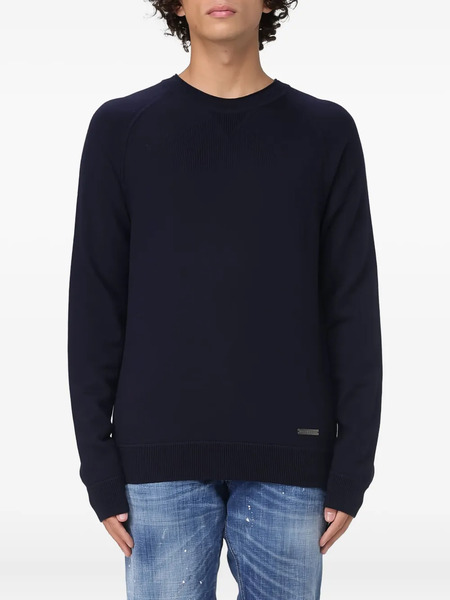  Dsquared2 Pull à Col Rond - Bleu 