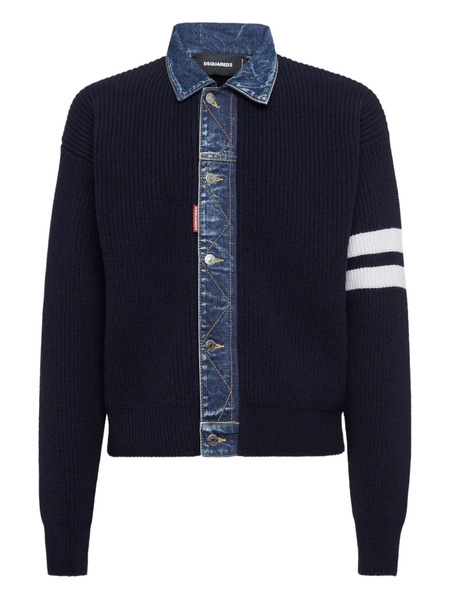  Dsquared2 Pull à Empiècements Contrastants - Bleu 