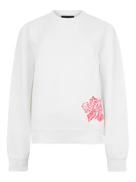  Dsquared2 Pull à Motif Hibiscus - Blanc 