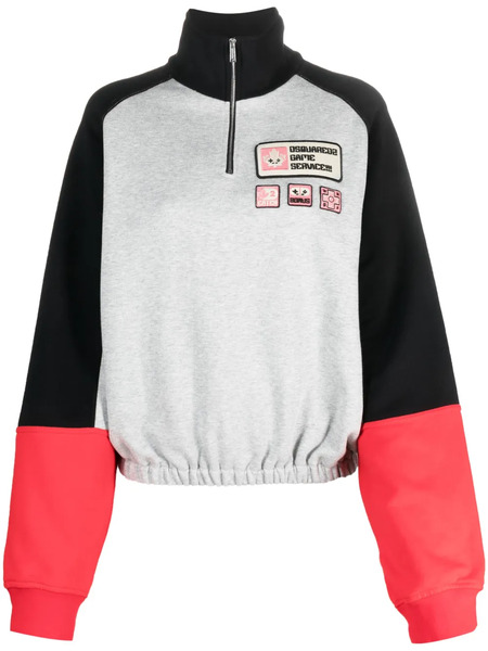  Dsquared2 Pull à Patch Logo - Gris 
