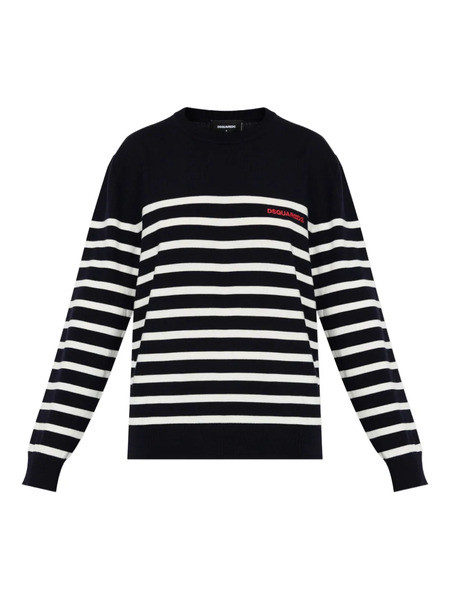  Dsquared2 Pull à Rayures - Bleu 