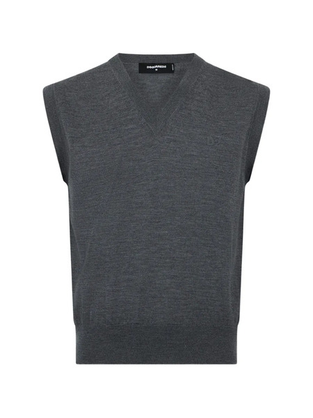  Dsquared2 Pull D2 à Col V - Gris 