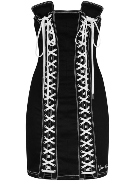  Dsquared2 Robe-corset à Détail De Laçage - Noir 