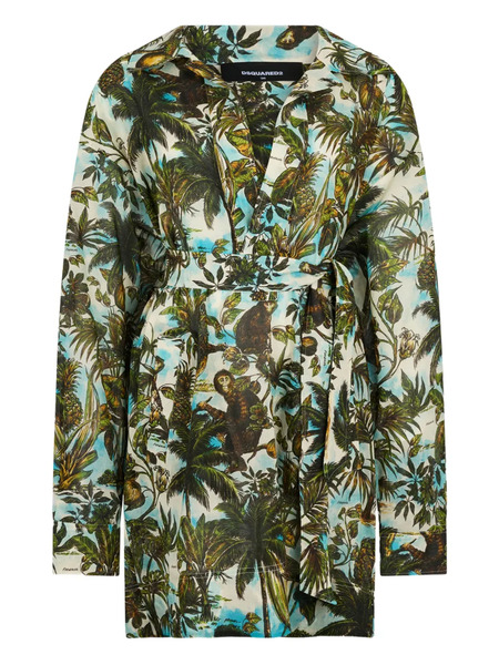 Dsquared2 Robe Graphique Monkey Business - Vert 